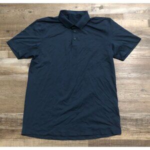 Lululemon Evolution Polo Navy Blue Size 2XL Short Sleeve